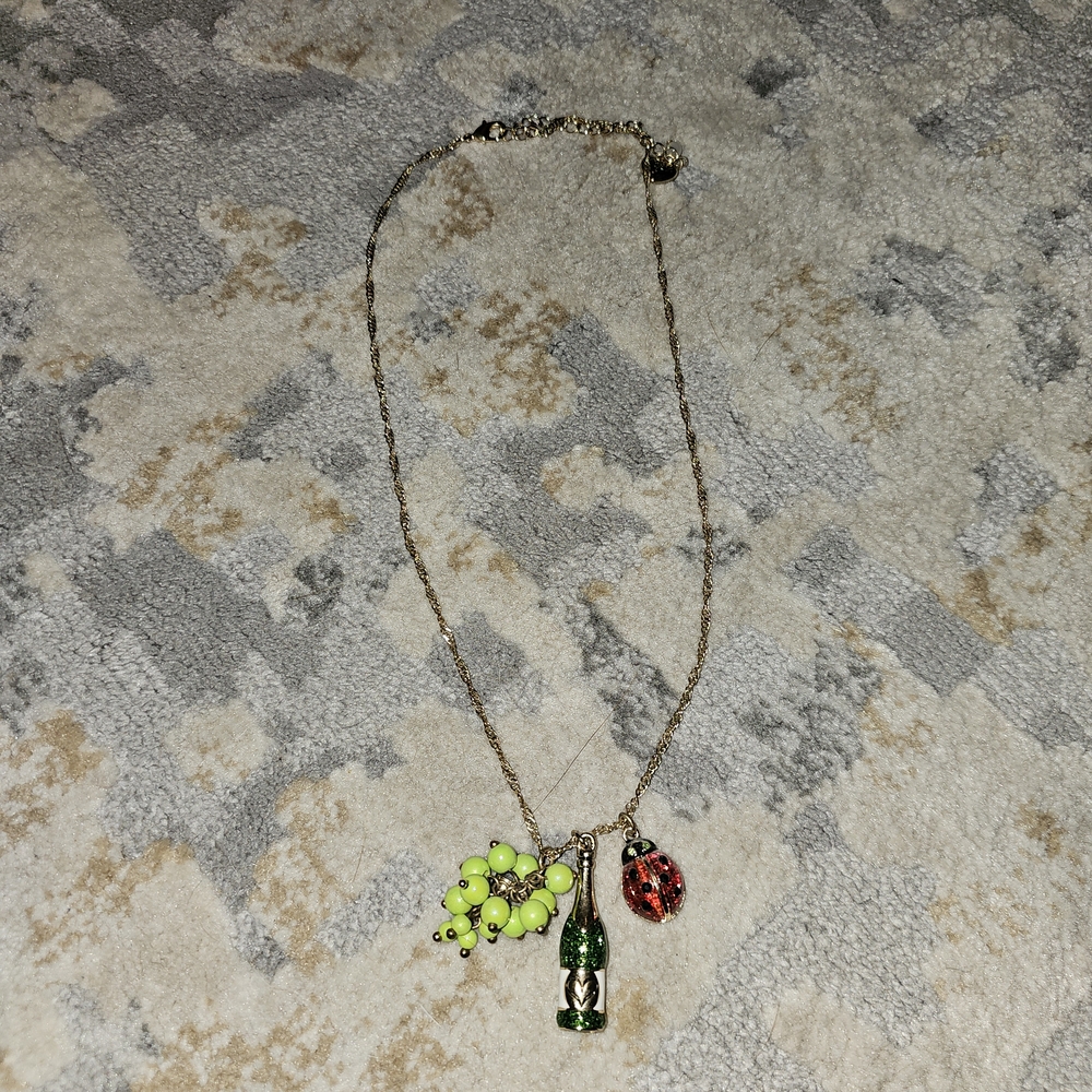 Betsey Johnson Gold Charm Necklace